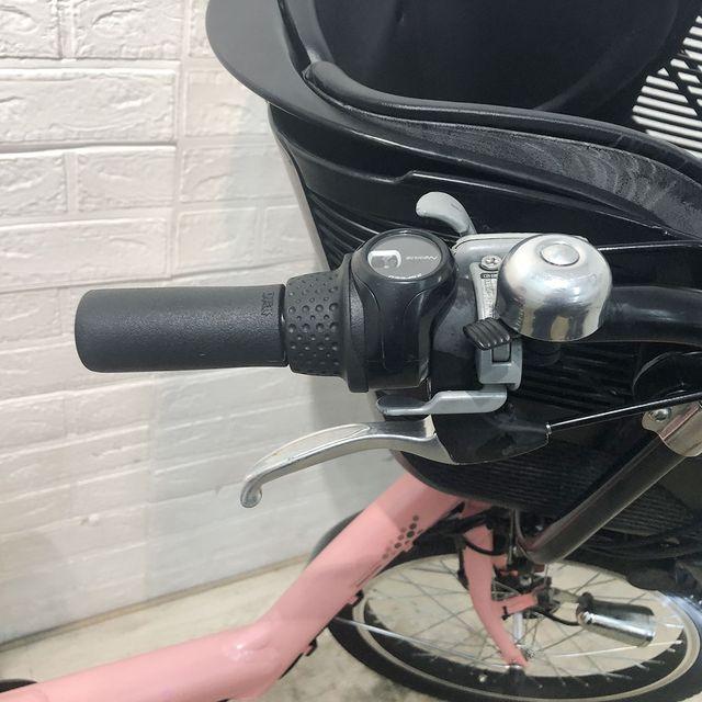 電動自転車 中古 子供乗せ 新品バッテリー ブリヂストン アンジェリーノ プティット e ピンク 20インチ YF068 電動アシスト自転車 横浜の画像