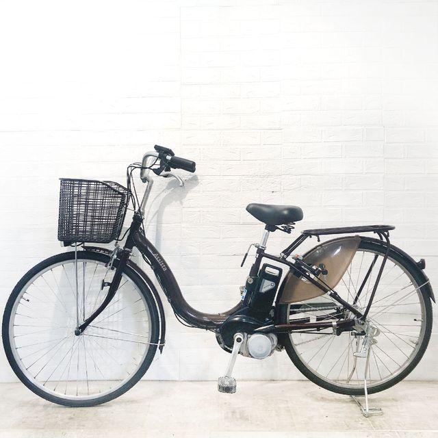 電動自転車 中古 ママチャリ ブリヂストン アシスタ ベーシック ブラウン 26インチ YF075 電動アシスト自転車 横浜の画像