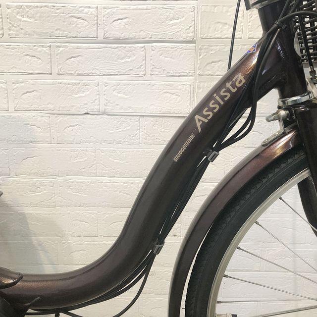 電動自転車 中古 ママチャリ ブリヂストン アシスタ ベーシック ブラウン 26インチ YF075 電動アシスト自転車 横浜の画像