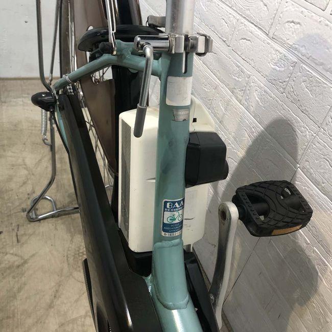 電動自転車 中古 ママチャリ ブリヂストン アシスタ DX グリーン 26インチ YG009 電動アシスト自転車 横浜の画像