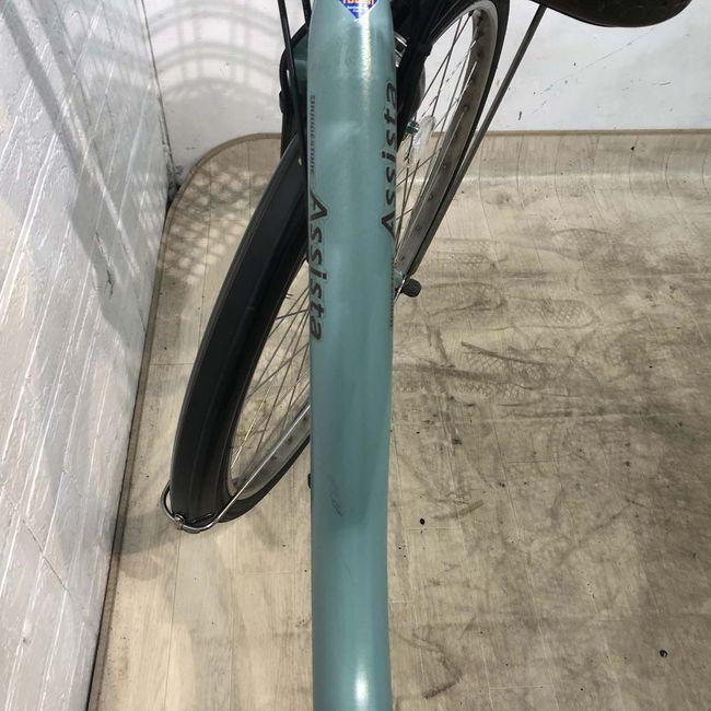 電動自転車 中古 ママチャリ ブリヂストン アシスタ DX グリーン 26インチ YG009 電動アシスト自転車 横浜の画像