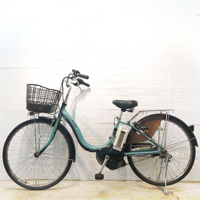電動自転車 中古 ママチャリ ブリヂストン アシスタ DX グリーン 26インチ YG009 電動アシスト自転車 横浜の画像