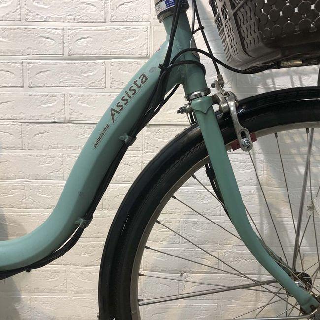 電動自転車 中古 ママチャリ ブリヂストン アシスタ DX グリーン 26インチ YG009 電動アシスト自転車 横浜の画像