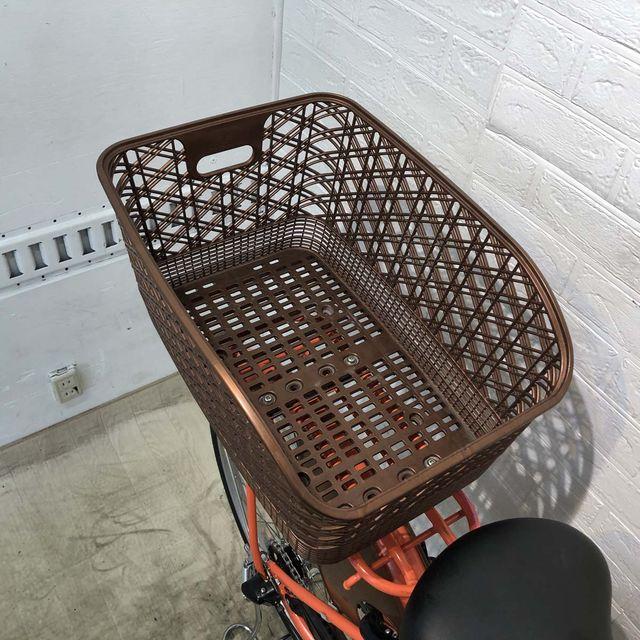 電動自転車 中古 ママチャリ ブリヂストン アシスタベーシック オレンジ 26インチ YG033 電動アシスト自転車 横浜の画像