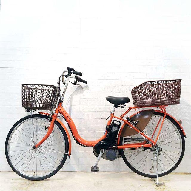 電動自転車 中古 ママチャリ ブリヂストン アシスタベーシック オレンジ 26インチ YG033 電動アシスト自転車 横浜の画像