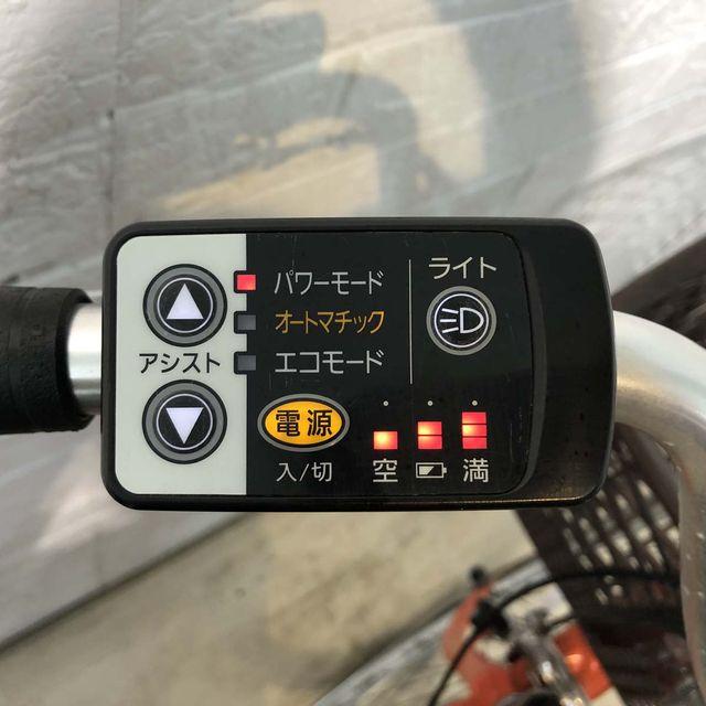 電動自転車 中古 ママチャリ ブリヂストン アシスタベーシック オレンジ 26インチ YG033 電動アシスト自転車 横浜の画像