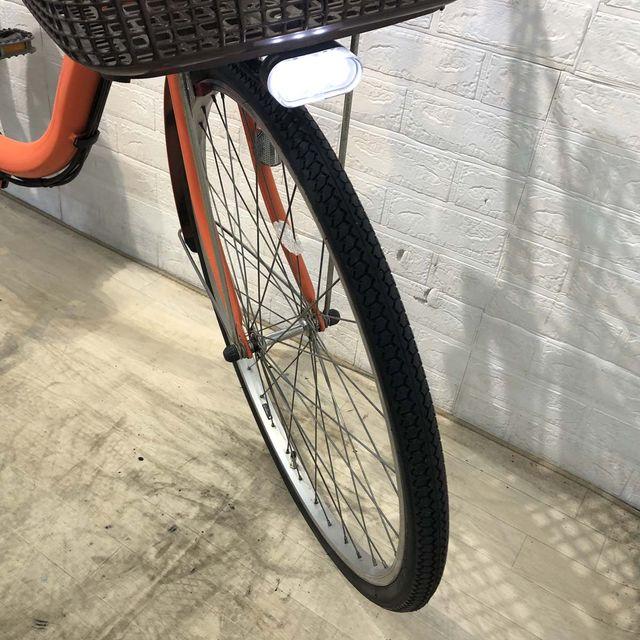 電動自転車 中古 ママチャリ ブリヂストン アシスタベーシック オレンジ 26インチ YG033 電動アシスト自転車 横浜の画像