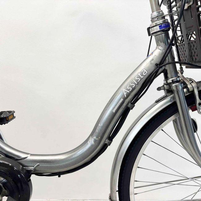 電動自転車 中古 ママチャリ ブリヂストン アシスタベーシック シルバー 24インチ YJ082 電動アシスト自転車 横浜 | BRIDGESTONE | 04