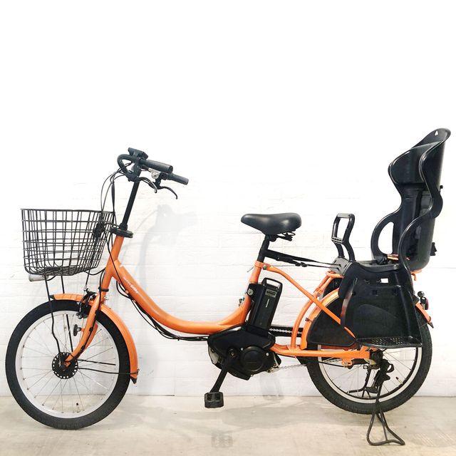 オレンジ系 バビー ヤマハ 子供乗せ電動アシスト自転車 H1578 YAMAHA 電動アシスト自転車 中古 【東京・神奈川・埼玉・千葉