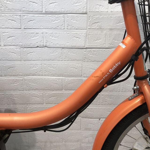 オレンジ系 バビー ヤマハ 子供乗せ電動アシスト自転車 H1578 YAMAHA 電動アシスト自転車 中古 【東京・神奈川・埼玉・千葉