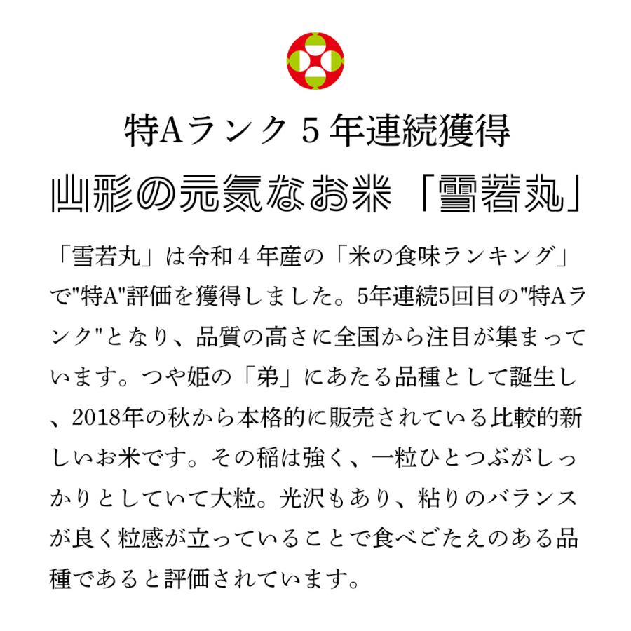 米 10kg 雪若丸 お米 山形県 庄内 置賜 ゆきわかまる 送料無料 令和5年産 白米 精米 10キロ｜echigo-inahoya｜07