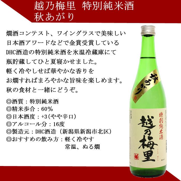 お酒 日本酒 新潟 ひやおろし 秋あがり 飲み比べ セット 720ml 5本｜echigo｜08