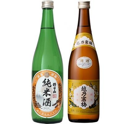 朝日山 純米酒 720ml と 越乃寒梅 白ラベル 720ml 日本酒 2本 飲み比べセット | 越乃寒梅