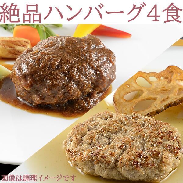 かも川本館 ハンバーグセット 出汁・デミグラス 各2個 冷凍(産地直送) |  | 01