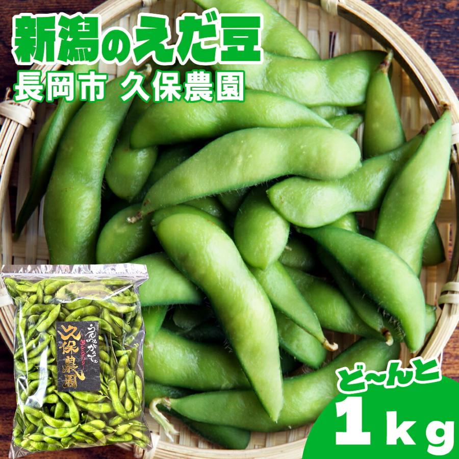 (産地直送)(冷蔵)新潟県長岡市産 枝豆1kg 久保農園 農家直送 採れたてのえだ豆をお届け ※発送後5日をめどにお召し上がりください | ブランド登録なし