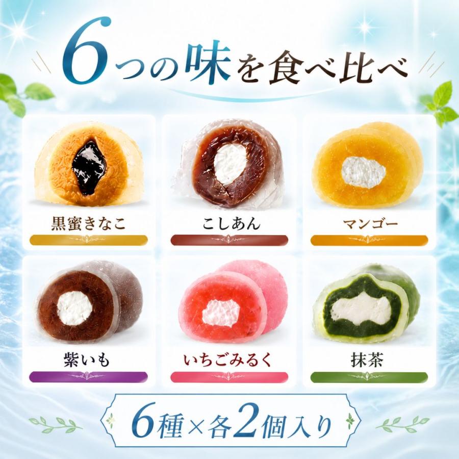 (産地直送)クリスタルクリアケーキ 6種 各2個入り 黒蜜きなこ 紫いも いちごみるく他  冷凍水まんじゅう 株式会社岩崎(冷凍) | ブランド登録なし | 02