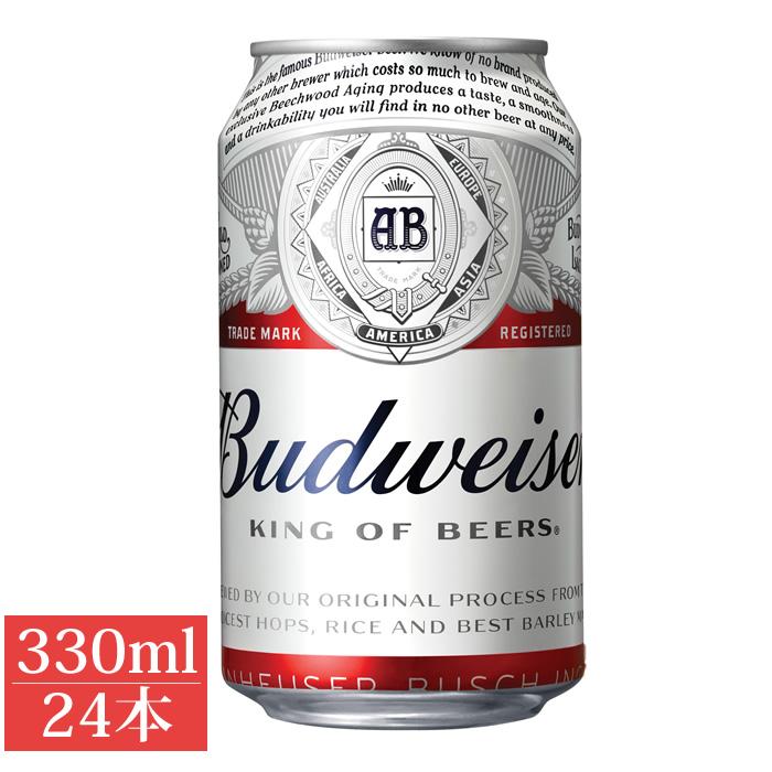 ビール お酒 プレゼントバドワイザー 330ml 缶 24本  輸入品 海外ビール KOR | アンハイザー・ブッシュ・インベブ