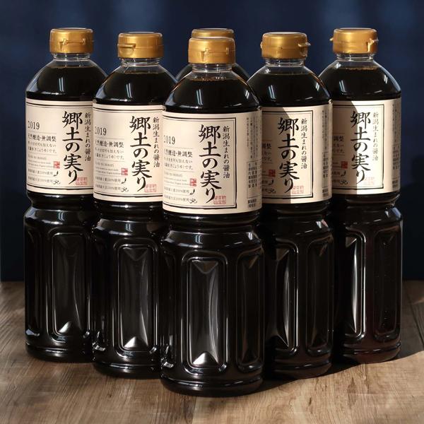 越後良寛醤油 新潟県産生しょうゆ 郷土の実り 1000ml×6本 ケース販売 1リットル 1L 無添加 国産 新潟県産 ゆきちから 生醤油 ホクショク メーカー直送 送料無料｜echigoyonezo｜05