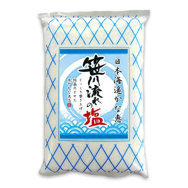 笹川流れの塩 粗塩 350g (1〜2本までメール便可) 平袋 日本海の清海水