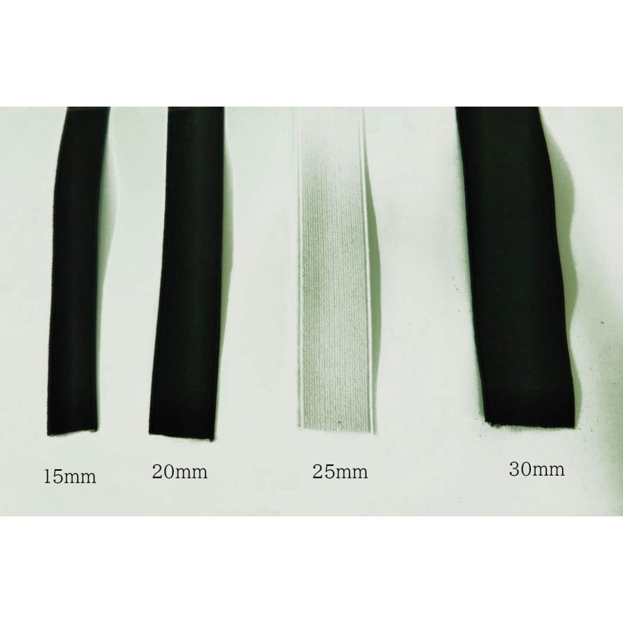 [VA001]最高級織りゴム(小白ゴム) (ライラク）  白 ・黒　15・20・25・30ｍｍ　15M巻き(1反)[RPT] |  | 02