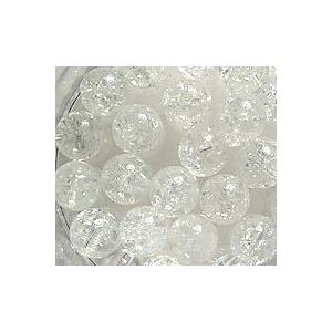 [HA001]天然石ビーズ 水晶 ラウンドクラック約6mm（6ヶ）[RPT] | 