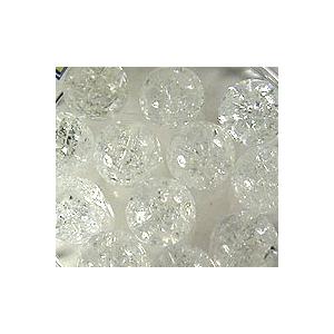 [HA001]天然石ビーズ 水晶 ラウンドクラック約10mm[RPT] | 