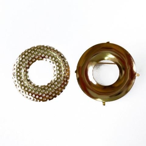[AG005]TOHO(α4294) シャワーブローチ金具　38mmドーナツ/ゴールド[RPT] | 