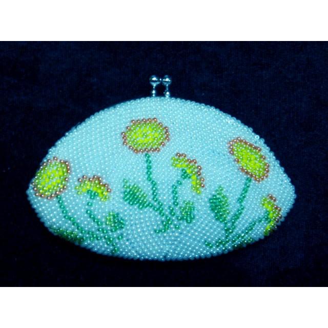 [TA001]ビーズ編み【がま口】丸サイフ/たんぽぽ[RPT] | 