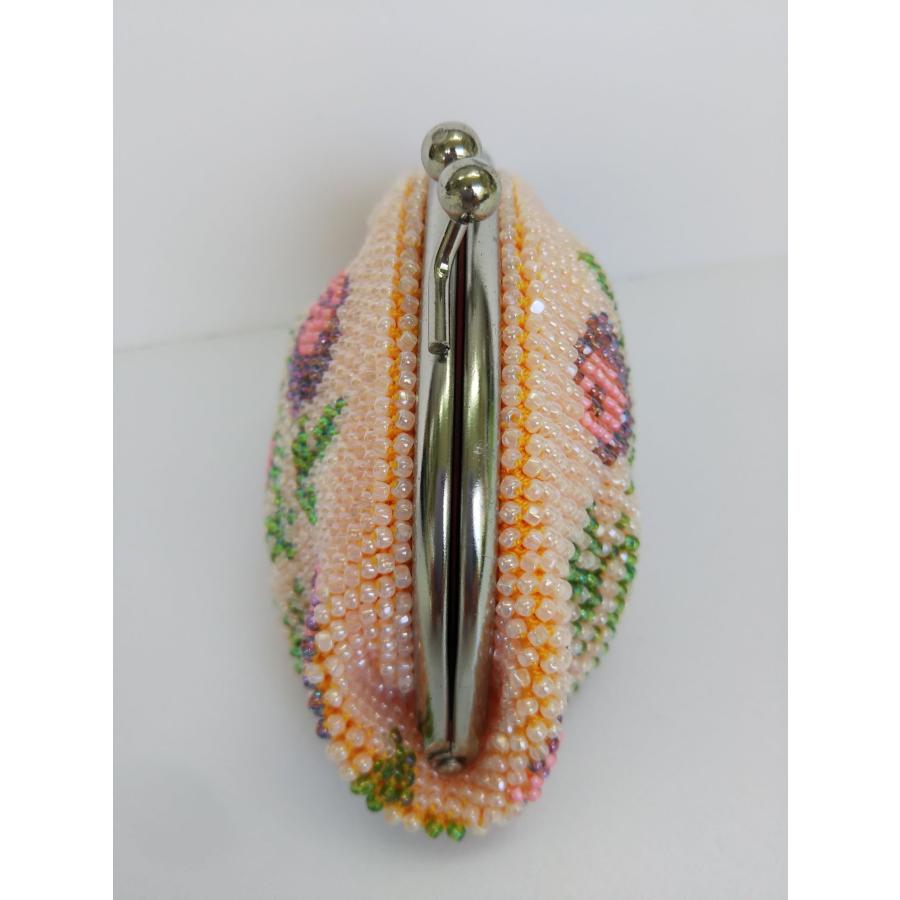 [TA001]【メール便不可】ビーズ編み【がま口】丸サイフ/薔薇 バラ[RPT] |  | 01