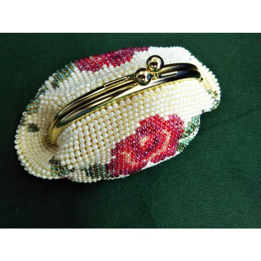 [TA001]【メール便不可】ビーズ編みキット 【がま口】丸サイフ 赤いバラ【全2種】[RPT] |  | 03