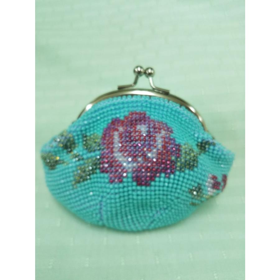 [TA001]【メール便不可】ビーズ編みキット 【がま口】丸サイフ 赤いバラ【全2種】[RPT] |  | 01