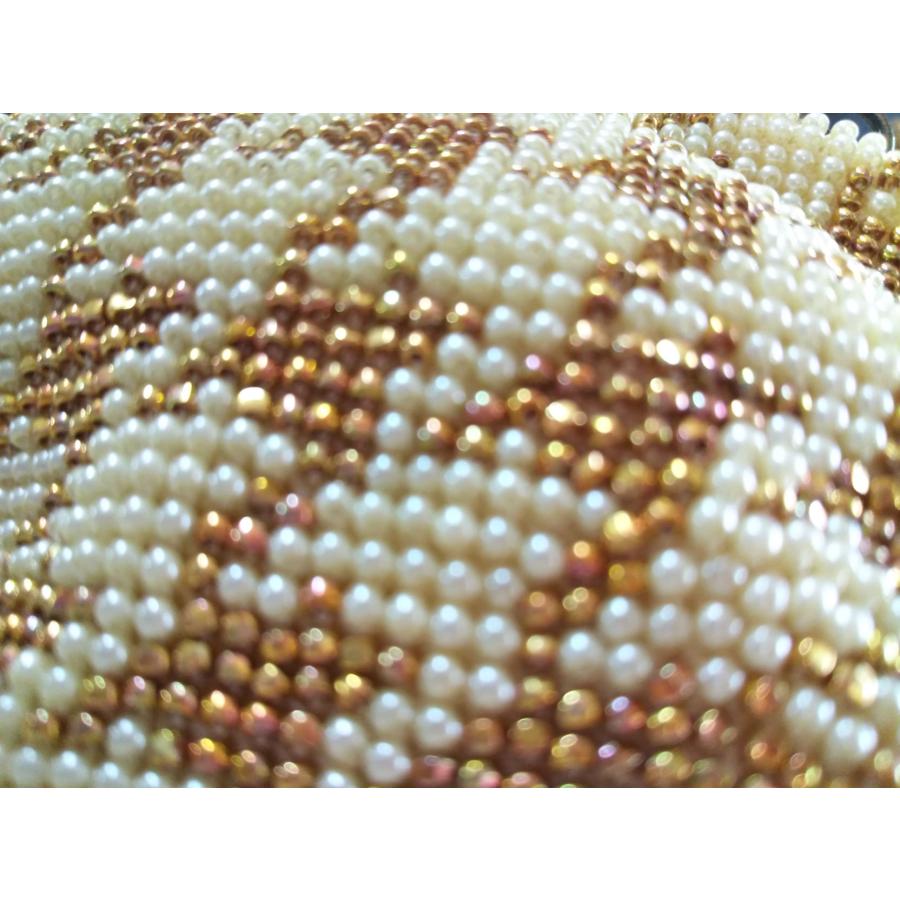 [TA001]ビーズ編みキット　 パールで作る千鳥格子のポーチ(紫色)[RPT] |  | 01