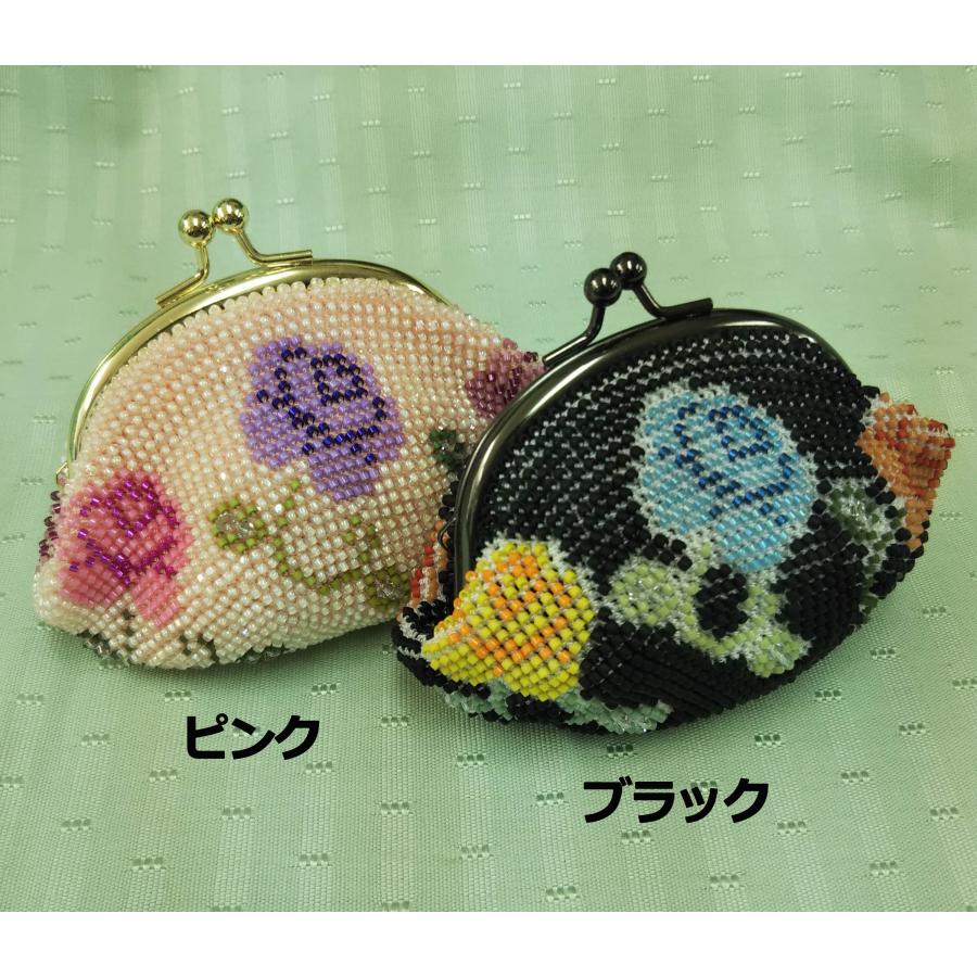 [TA001]【メール便不可】ビーズ編みキット 【がま口】丸サイフ ローズガーデン【全2種】[RPT] | 