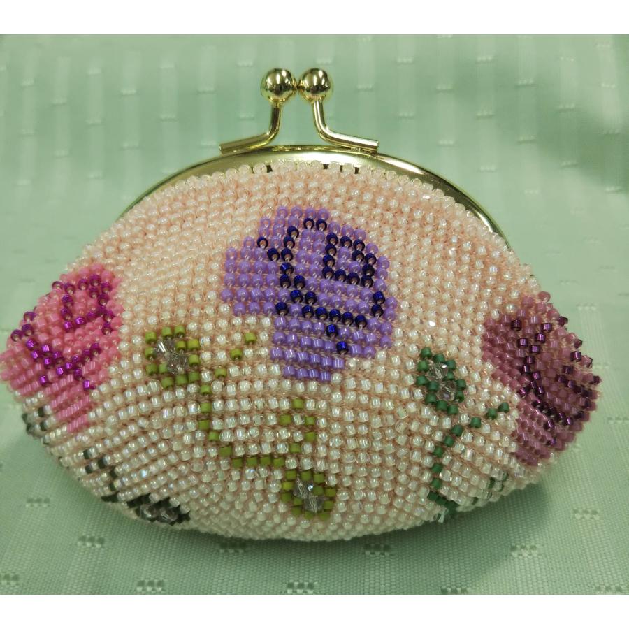 [TA001]【メール便不可】ビーズ編みキット 【がま口】丸サイフ ローズガーデン【全2種】[RPT] |  | 02