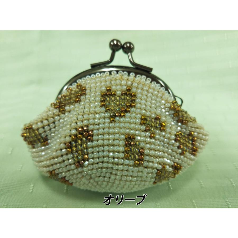 [TA001]【メール便不可】ビーズ編みキット 【がま口】丸サイフ ヒョウ柄　完成品【全3種】[RPT] |  | 03