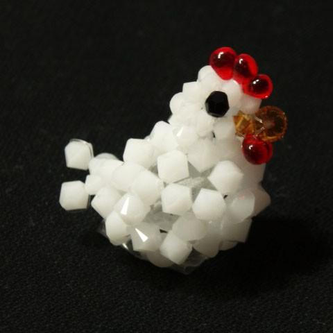 [TA001]アウラオリジナルビーズキット　2017年干支 迎春酉　白にわとり[RPT] |  | 01