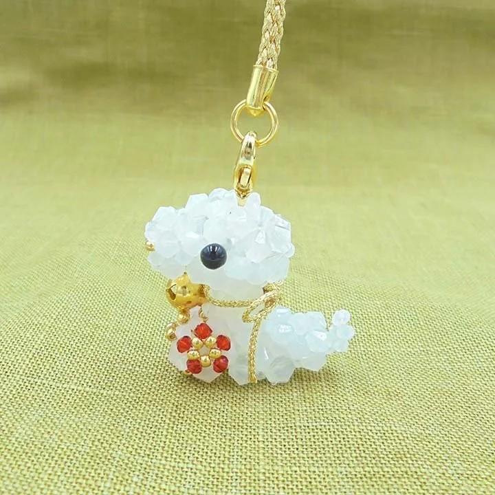 [VI001]ホビックス 2025干支(巳)【ビーズキット】京・金運白へび根付け　BK-132[RPT] |  | 01