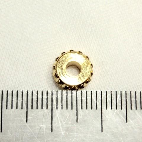 [CH016]メタルビーズ　No.176 ゴールド　約8×3mm　3mm穴 6ケ[RPT] |  | 01