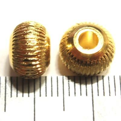 [CH015]メタルビーズ　No.232 ゴールド　約10×7mm　3mm穴 2ケ[RPT] |  | 01
