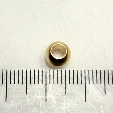 [CH015]メタルビーズ　丸ボール(大)　ゴールド　約7×5.5mm　4mm穴 6ケ[RPT] |  | 01