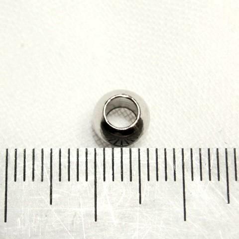 [CH015]メタルビーズ　丸ボール(大)　シルバー　約7×5.5mm　4mm穴 6ケ[RPT] |  | 01