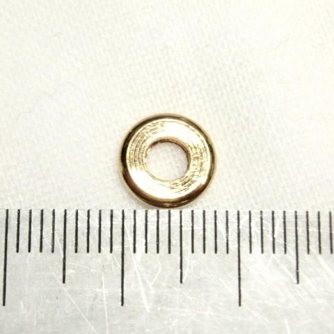 [CH015]メタルビーズ　丸ペタ(大)　ゴールド　約9×1.2mm　4mm穴 6ケ[RPT] |  | 01