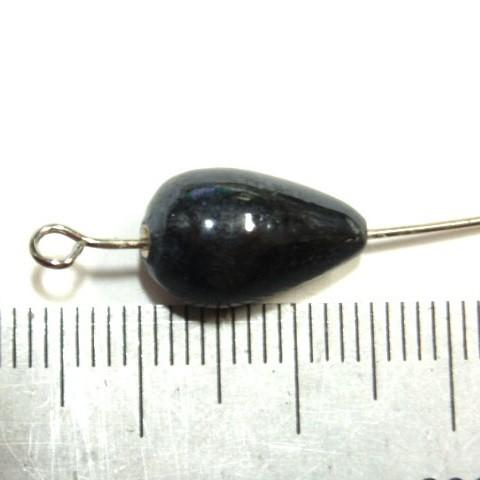 [CA001]チェコビーズ（BL017） ドロップトップ（縦穴） 約14×10mm 2ケ[RPT] |  | 01