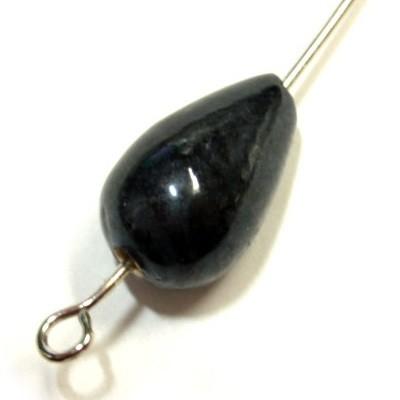 [CA001]チェコビーズ（BL017） ドロップトップ（縦穴） 約14×10mm 2ケ[RPT] |  | 02