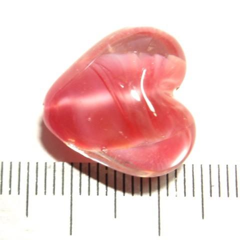 [CA002]チェコビーズ ハート（BL108） ピンクピーチ 約18×17mm 1ケ[RPT] |  | 01