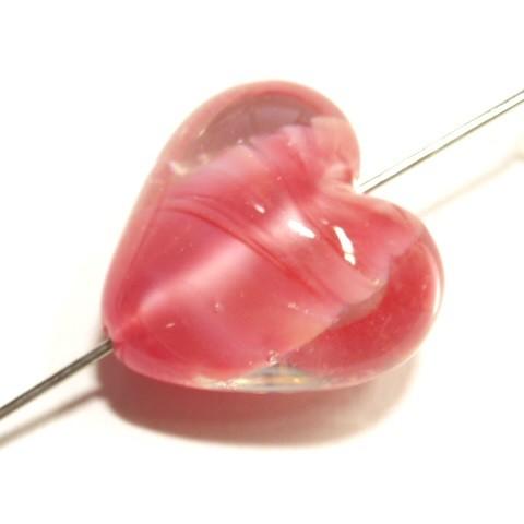 [CA002]チェコビーズ ハート（BL108） ピンクピーチ 約18×17mm 1ケ[RPT] |  | 02