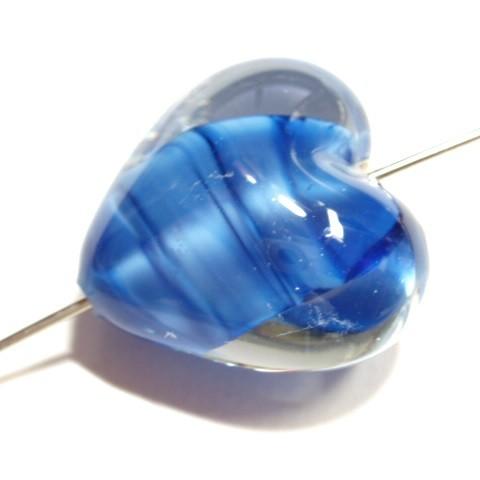 [CA002]チェコビーズ ハート（BL108） ウルトラマリン 約18×17mm 1ケ[RPT] |  | 02