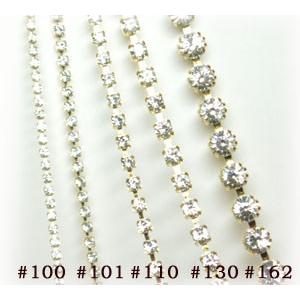 [XB003]スワロフスキー・ラインストーンチェーン #110 クリスタルＡＢ （ダイヤレーン）（約10cm）[RPT] |  | 02