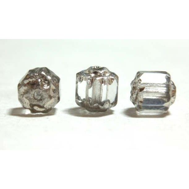 [XA001]チェコビーズ ダブルフェイス/ランタン 6mm クリスタル/S 6ケ[RPT] | 