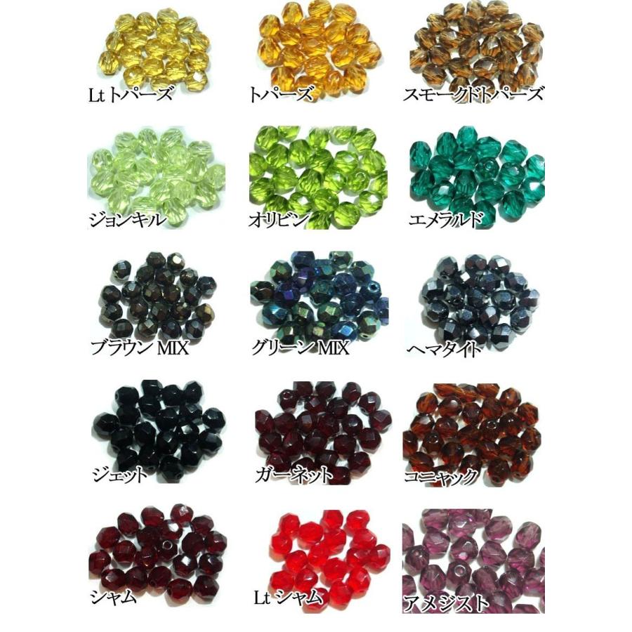 [XA001]チェコビーズ ファイアポリッシュ(3mm、4mm 30ケ / 5mm 25ケ / 6mm 20ケ / 8mm 15ケ / 10mm 10ケ ) |  | 01